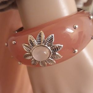 Angelique de Paris Rose Quartz Resin Bangle